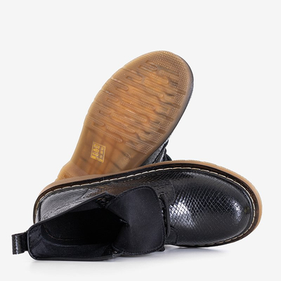 Black women's baggers with animal embossing Ornella - Footwear