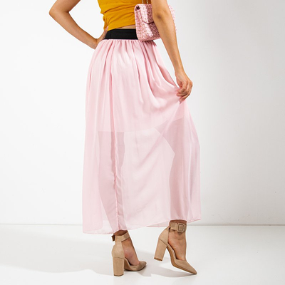 Pink women's maxi skirt - Clothing