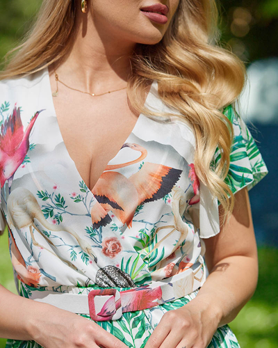 Black women's dress with an exotic pattern - Clothing