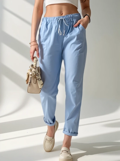 Royalfashion Simple women's fabric trousers