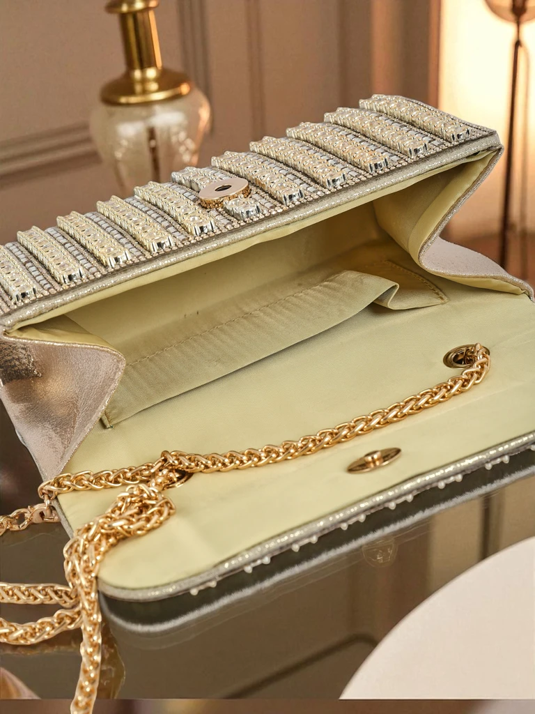 Royalfashion Kopertowa torebka damska ze cyrkoniami Elira Dusk