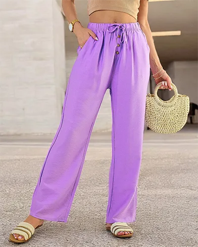 Royalfashion Women's wide fabric pants