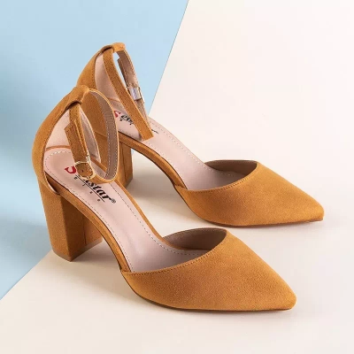 OUTLET Women's camel pumps in Luxuriance color - Footwear