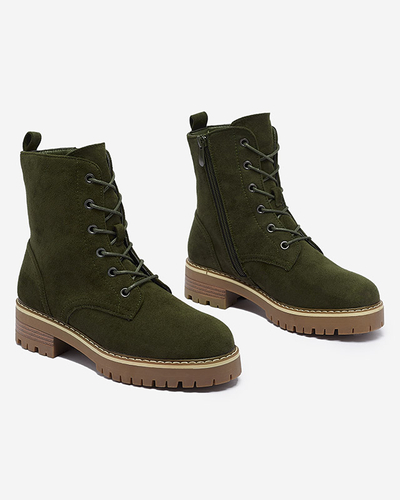 Green women's trapper boots Priviea - Footwear