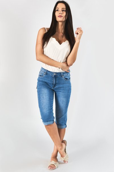Short women's denim trousers - Pants 1
