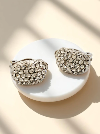 Royalfashion Sieviešu klipšu auskari ar cirkoniju