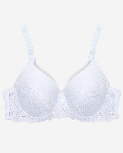 White Women's Push-Up Lace Bra - Underwear