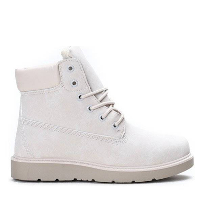 OUTLET Be Happy, beige, insulated hiking boots - Footwear