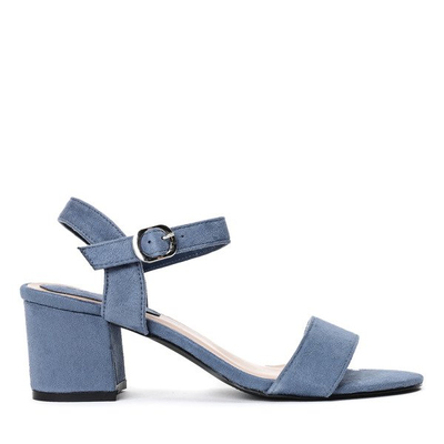 Niebieskie sandały na słupku Sula - Obuwie