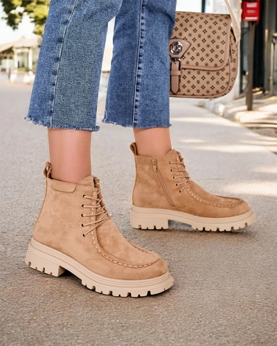 Женские ботильоны на шнуровке Royalfashion Rullose