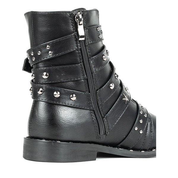 Black bags with studs and jets Perlita - Footwear