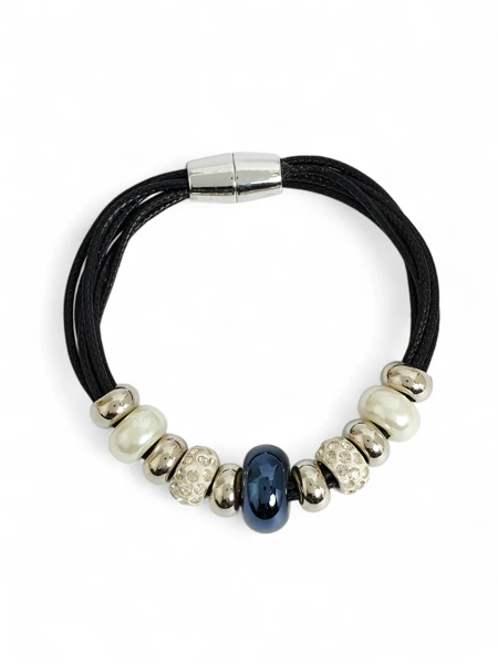 Sieviešu aproce ar pērlītēm, mirdzoša aukla