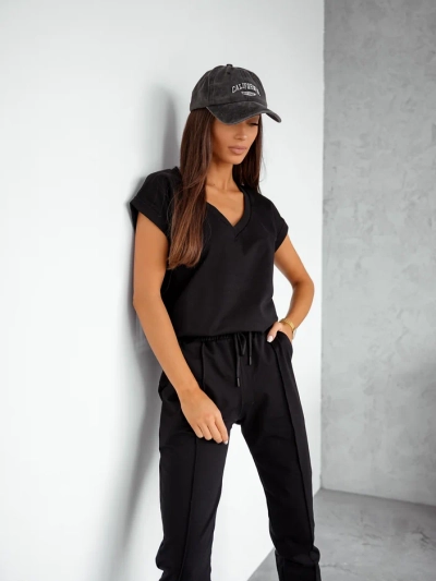 Royalfashion Women's cotton casual set with short sleeves