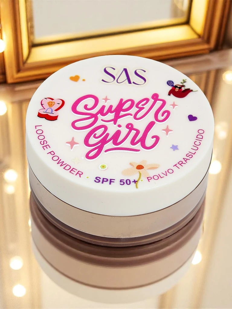 Vaļīga sejas pūderis ar SPF 50 Golden Glow