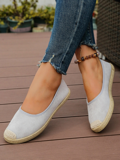 Royalfashion Sieviešu ekoloģiskās zamšādas espadrilles Aroles