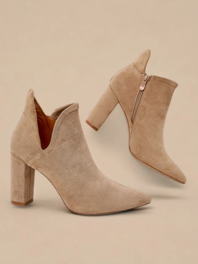 Светло-коричневые женские ботильоны с покроем Alania - Обувь