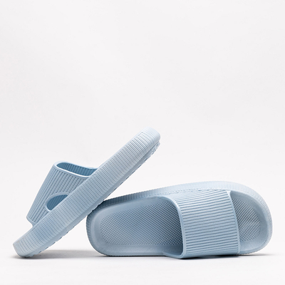 Zilas gumijas čības ar reljefu Olinda - Apavi