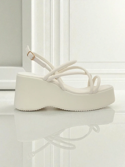 Royalfashion Sandały damskie na koturnie Skyline Straps