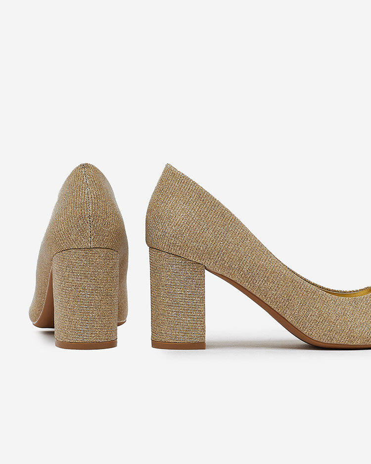 Royalfashion Sieviešu Eotira Glitter Stiletto Post Top sūkņi