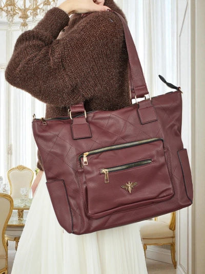 Women's shopper bag eco leather quilted Marvaya