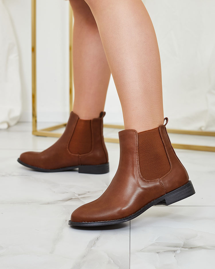 Royalfashion Черные женские сапоги а'ля штиблеты с украшениями Ederte