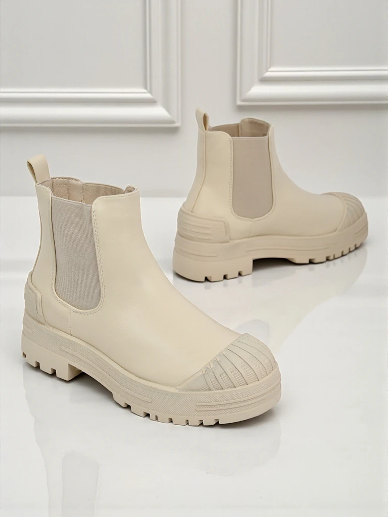 Amber Veil Platform Ankle Boots