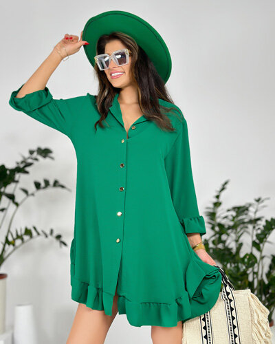 Royalfashion Женское платье oversize с оборкой