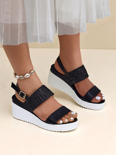 ʻO Royalfashion Cassia Nero wedge kāmaʻa - hōʻoluʻolu a me ke ʻano no ke kauwela