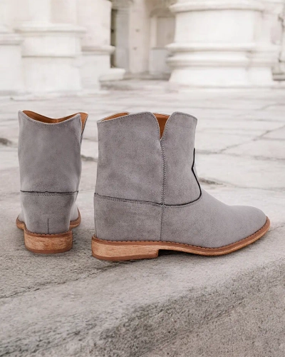 Royalfashion Kowboy-style ankle boots on a covered wedge Bluestone