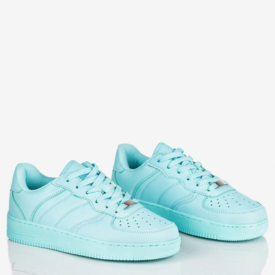 Miętowe niskie buty sportowe na platformie Dancer - Obuwie