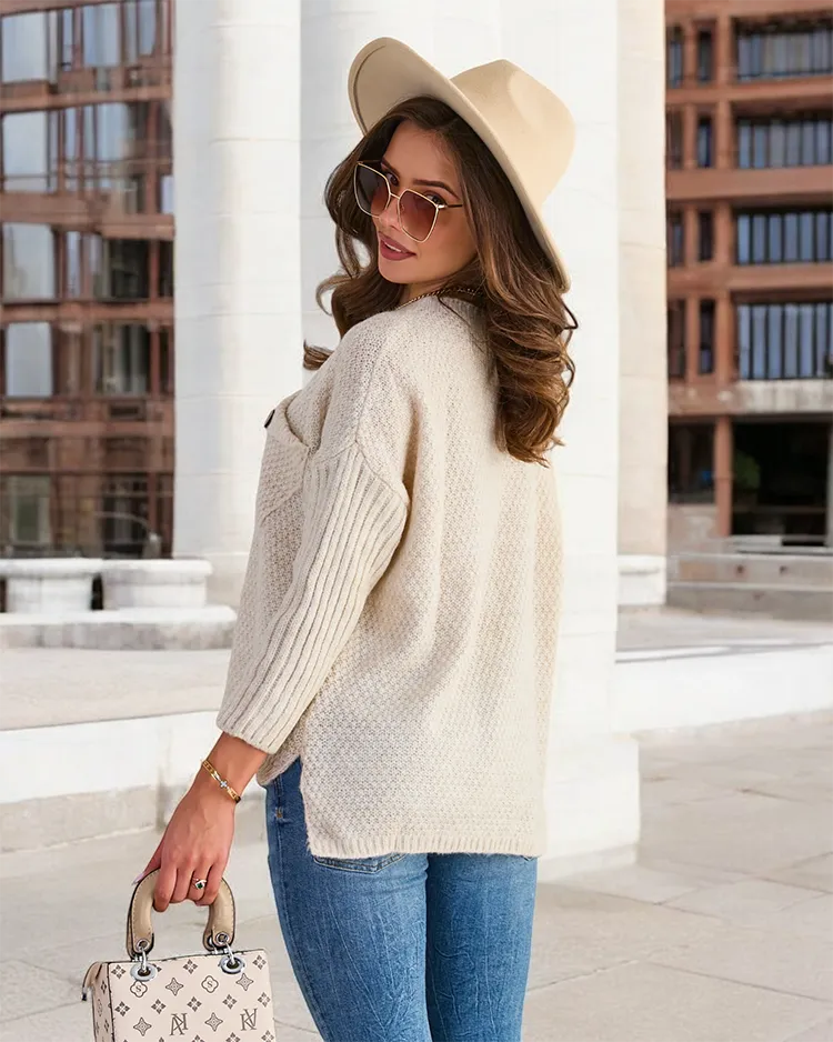 Royalfashion Beige Women's Sweater