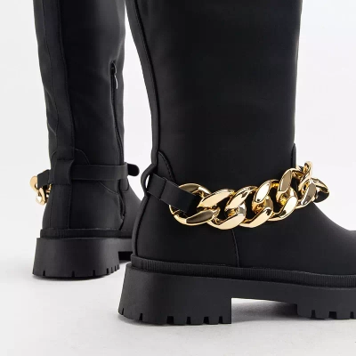 OUTLET Melni sieviešu zābaki līdz celim Filusio - Apavi