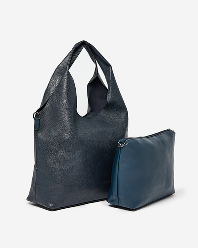 Royalfashion Navy blue women's shopper bag