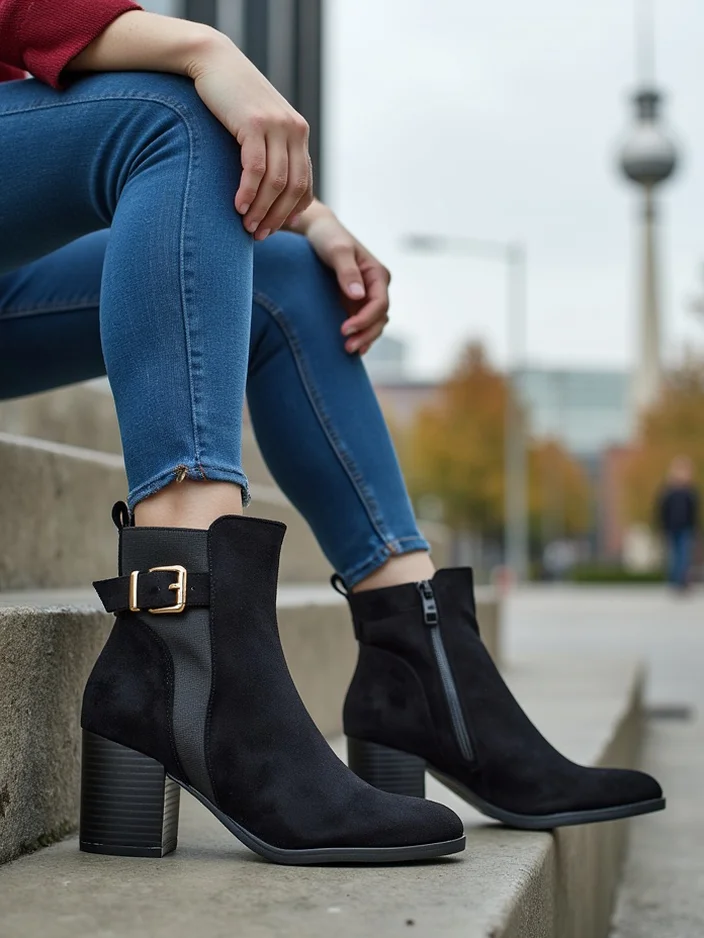 Royalfashion Women's ankle boots on a Vierod post