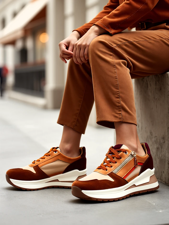 Женские спортивные туфли Royalfashion с скрытой танкеткой Bessase