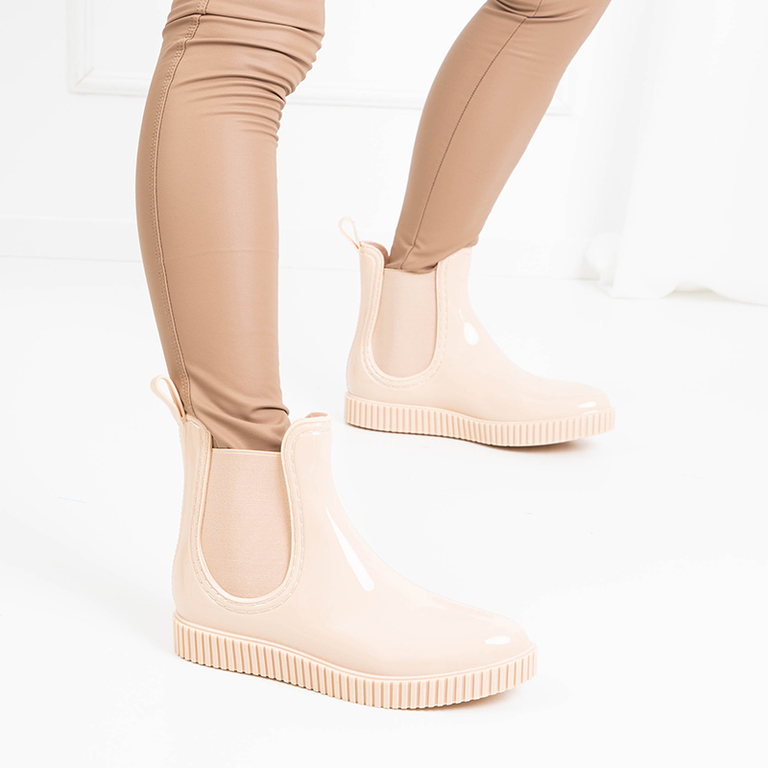 Beige ladies' short galoshes Lamilu - Footwear