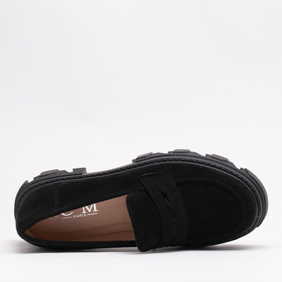 OUTLET Black women's eco suede shoes Visavi - Footwear