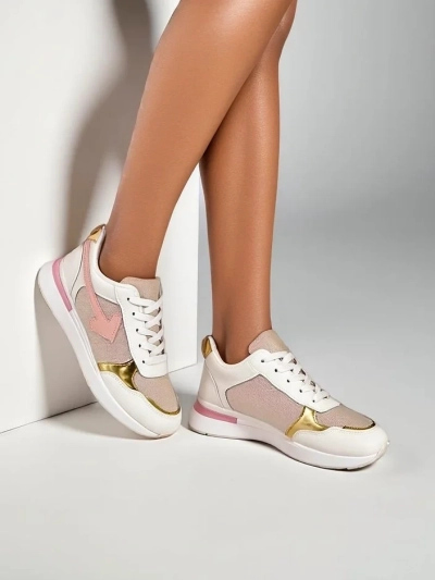Royalfashion Women's sporty sneakers with glitter Berilane
