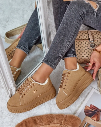 Royalfashion Siltas sieviešu kedas ar kažokādu Noxu