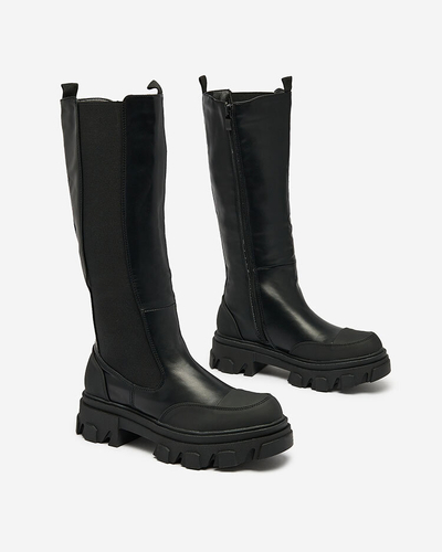 Royalfashion Women's mid-calf boots in black Blyssy