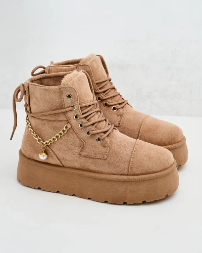 Royalfashion Women's lace-up Woruces boots