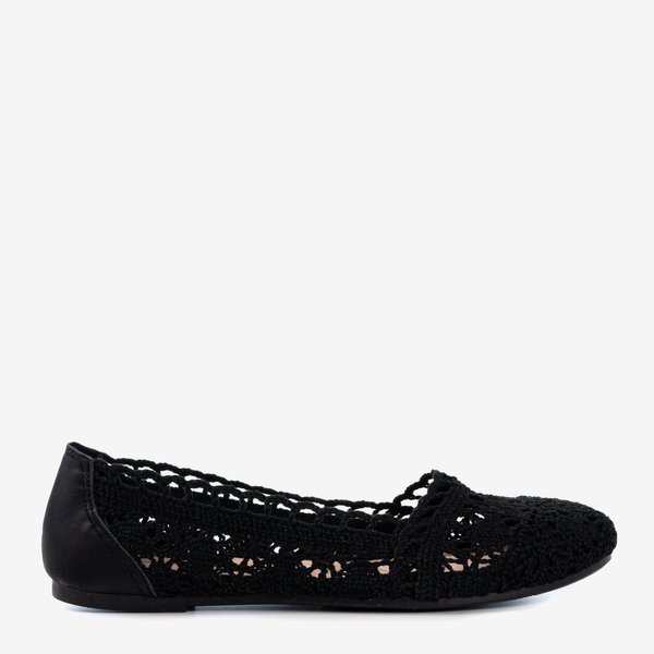 Black lace Benet ballerinas - Footwear 1