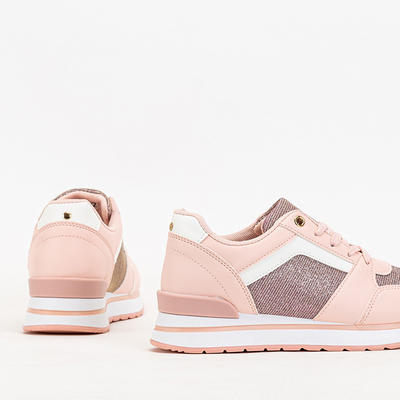 Rozā sieviešu sporta kedas ar spīguļiem Berilan - Apavi