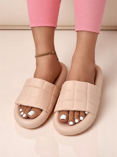 Royalfashion Women's Flat Quilt Walk Flip-Flops