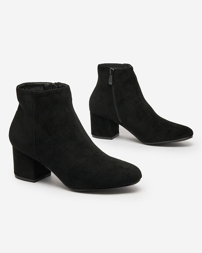 Royalfashion Black women's low stiletto boots Referra