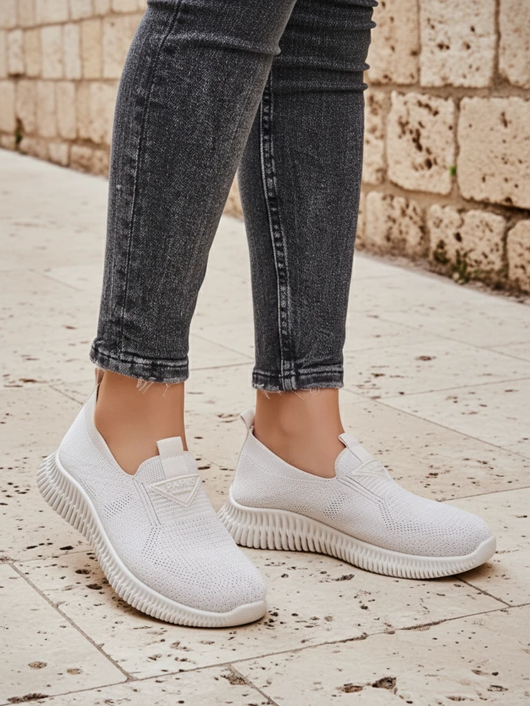 Royalfashion Slip-on fanm twal soulye espòtif Serra