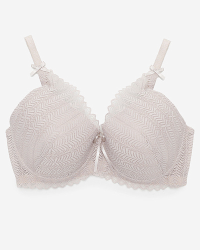 Women's Beige Lace Bra - Underwear