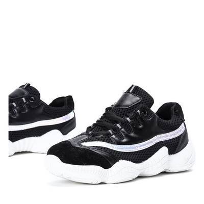 Black sports shoes with a higher sole Zooey - Footwear 1