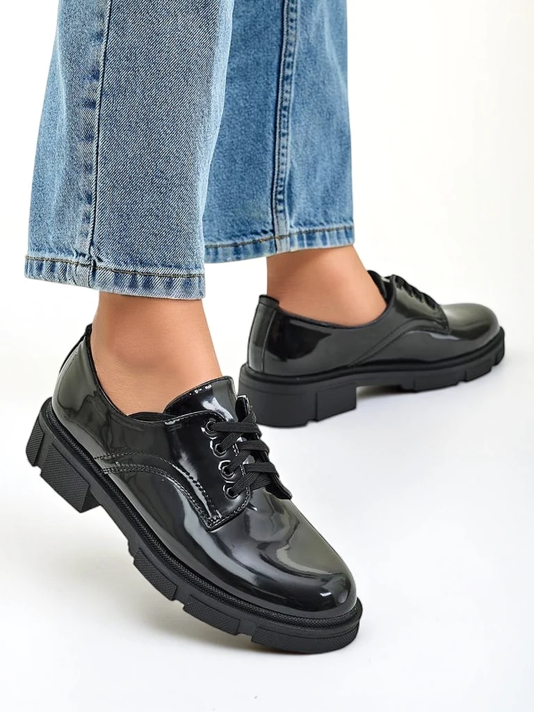 Royalfashion Women's patent leather shoes Omey