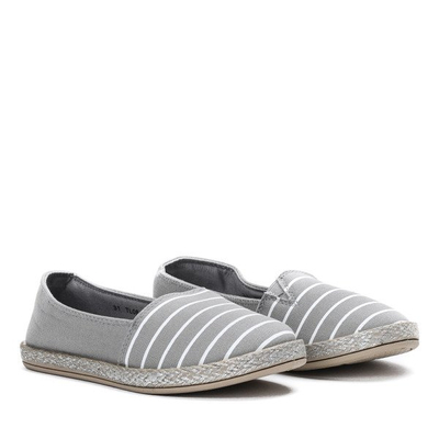 Children's gray espadrilles with Dora stripes - Footwear 1
